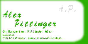 alex pittinger business card